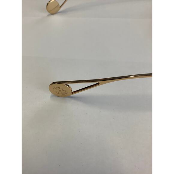 Gucci Women's Gold Red Cat Eye Rectangular Sunglasses Made in Italy K27-17 - Picture 9 of 9